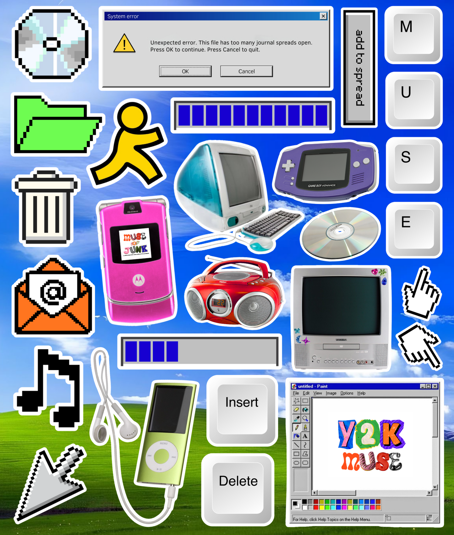 DIGITAL JUNK MUSE STICKER SHEET