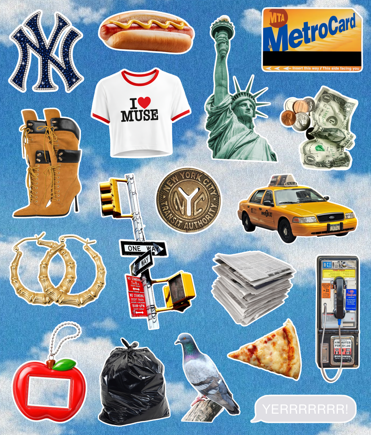 WELCOME TO MUSE YORK STICKER SHEET