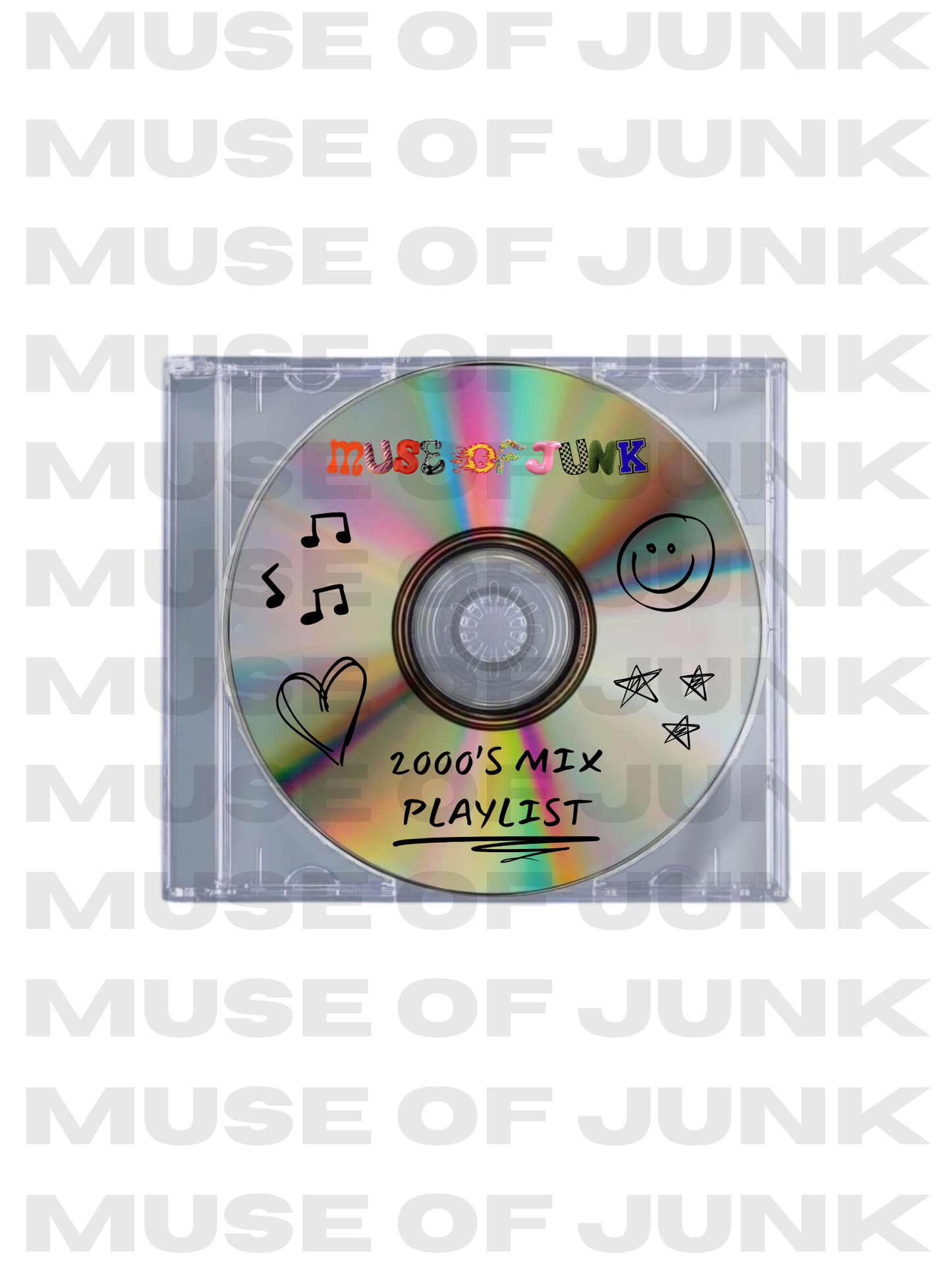 2000S MIX PLAYLIST CD STICKER