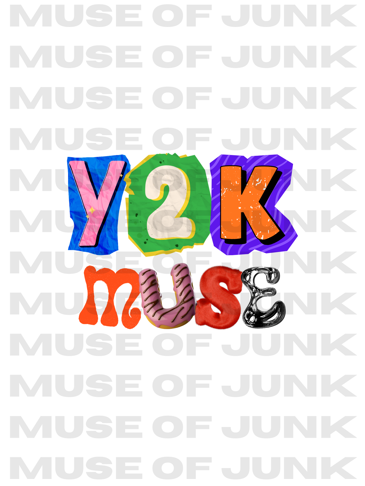 Y2K MUSE LOGO STICKER
