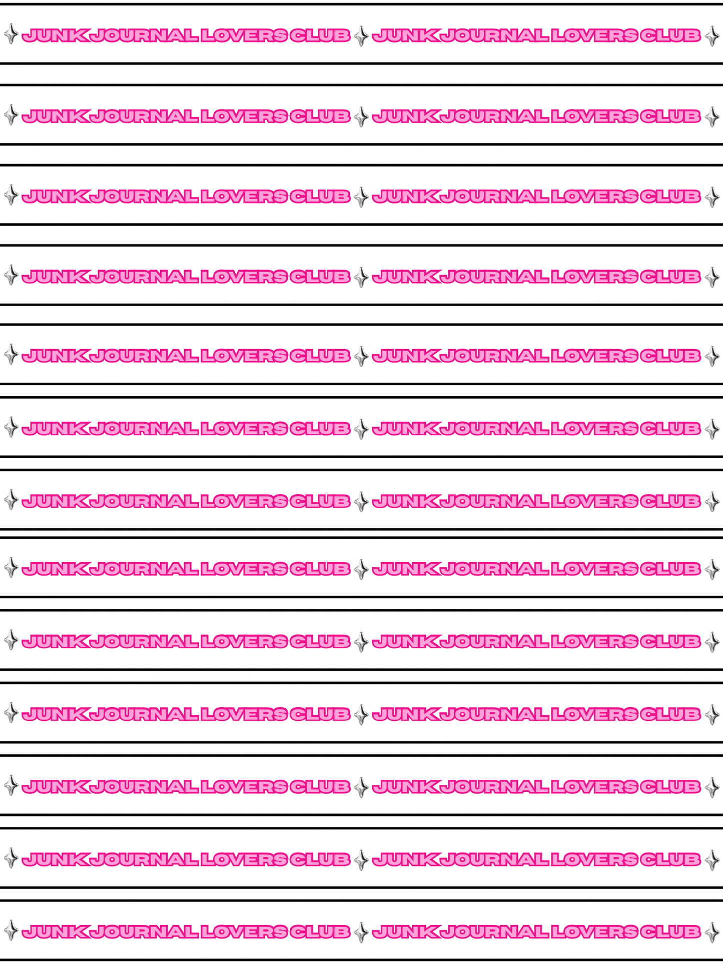 PINK LOVERS CLUB WASHI TAPE