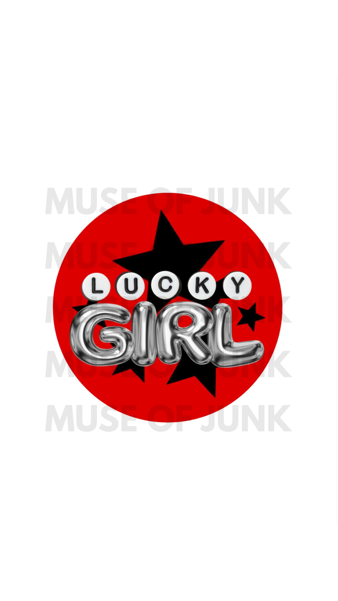 LUCKY GIRL LOGO STICKER