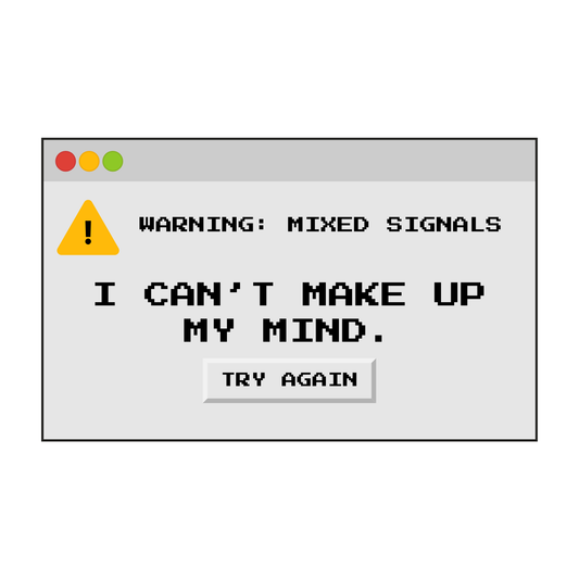 WARNING: MIXED SIGNALS STICKER