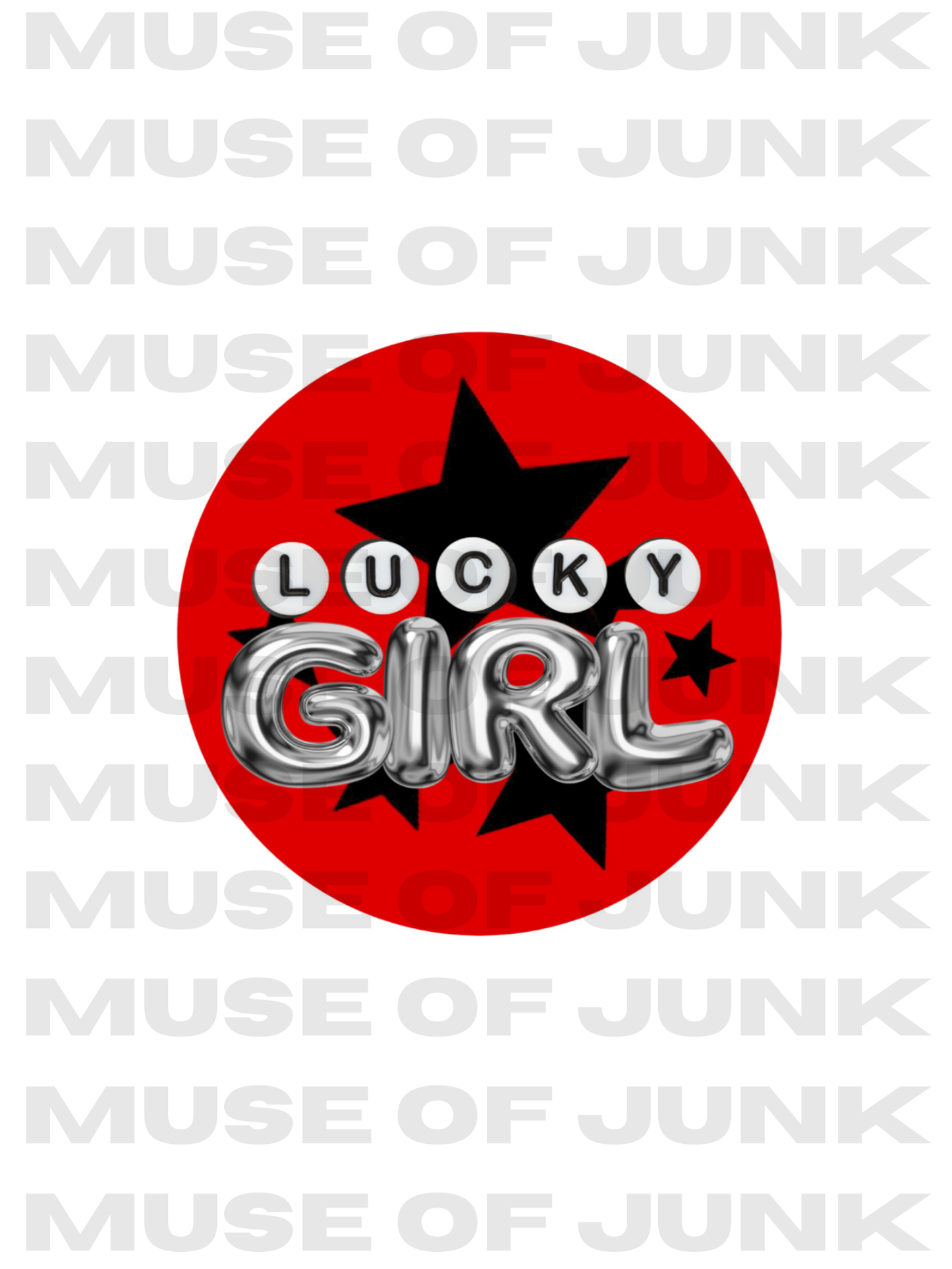 LUCKY GIRL LOGO STICKER
