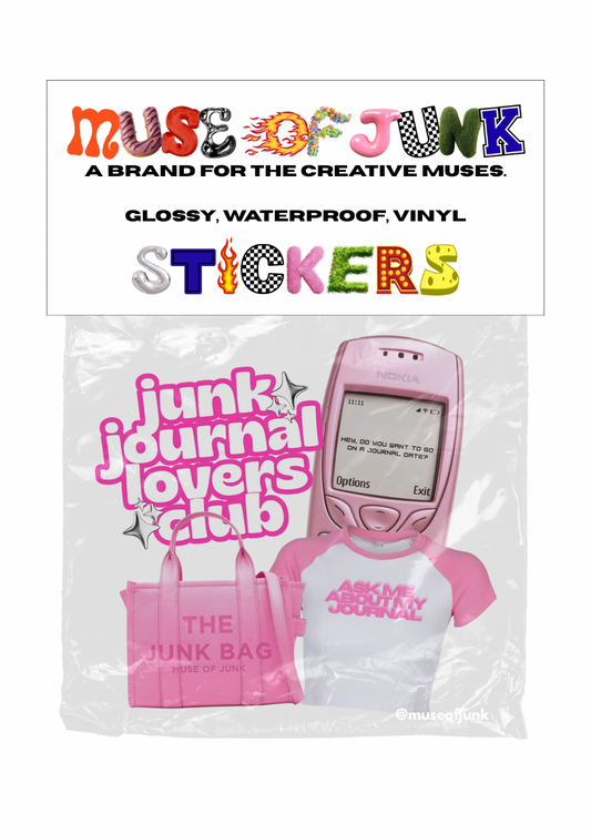 JUNK JOURNAL LOVERS CLUB STICKER BUNDLE