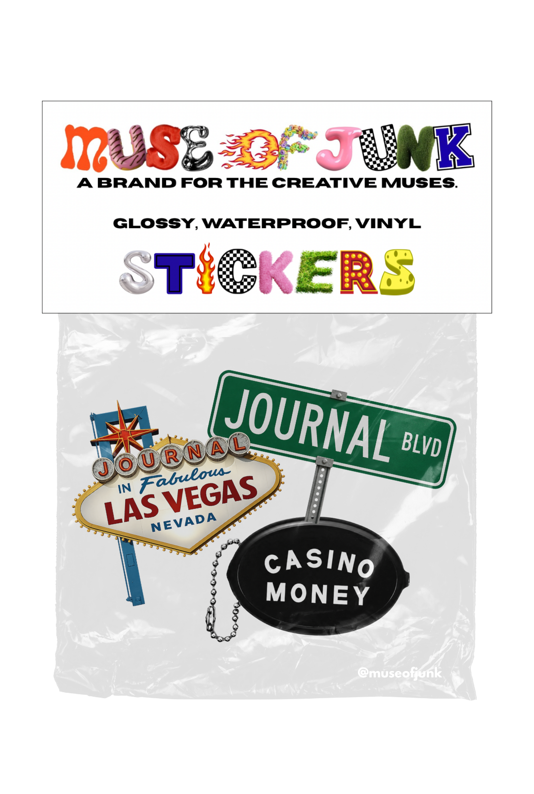 VEGAS JACKPOT SOUVENIR STICKER BUNDLE
