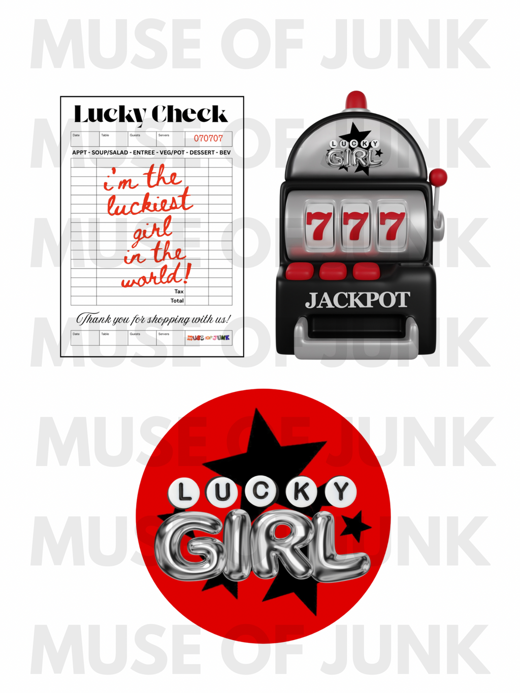 LUCKY GIRL STICKER BUNDLE