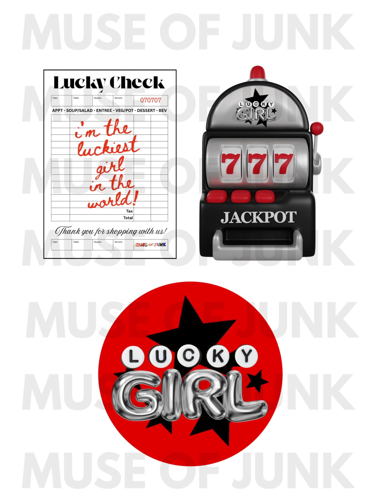 LUCKY GIRL STICKER BUNDLE