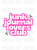 JUNK JOURNAL LOVERS CLUB LOGO STICKER