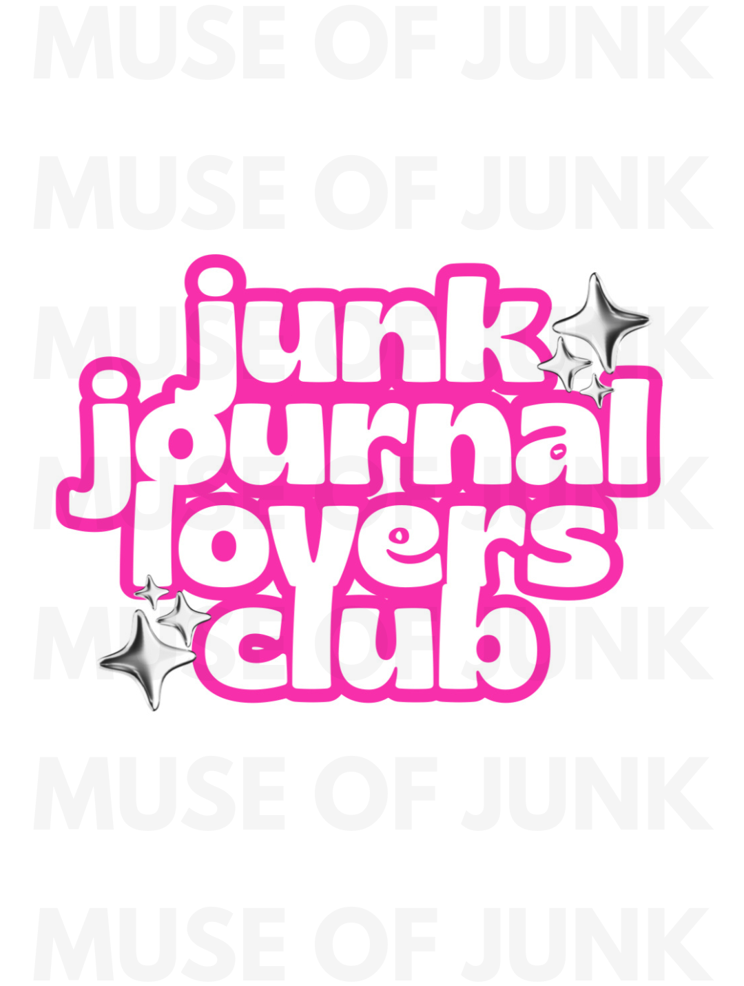 JUNK JOURNAL LOVERS CLUB LOGO STICKER