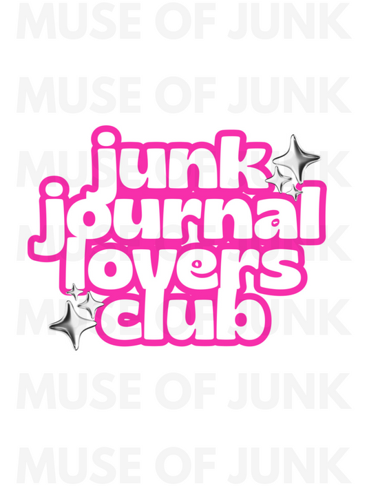 JUNK JOURNAL LOVERS CLUB LOGO STICKER
