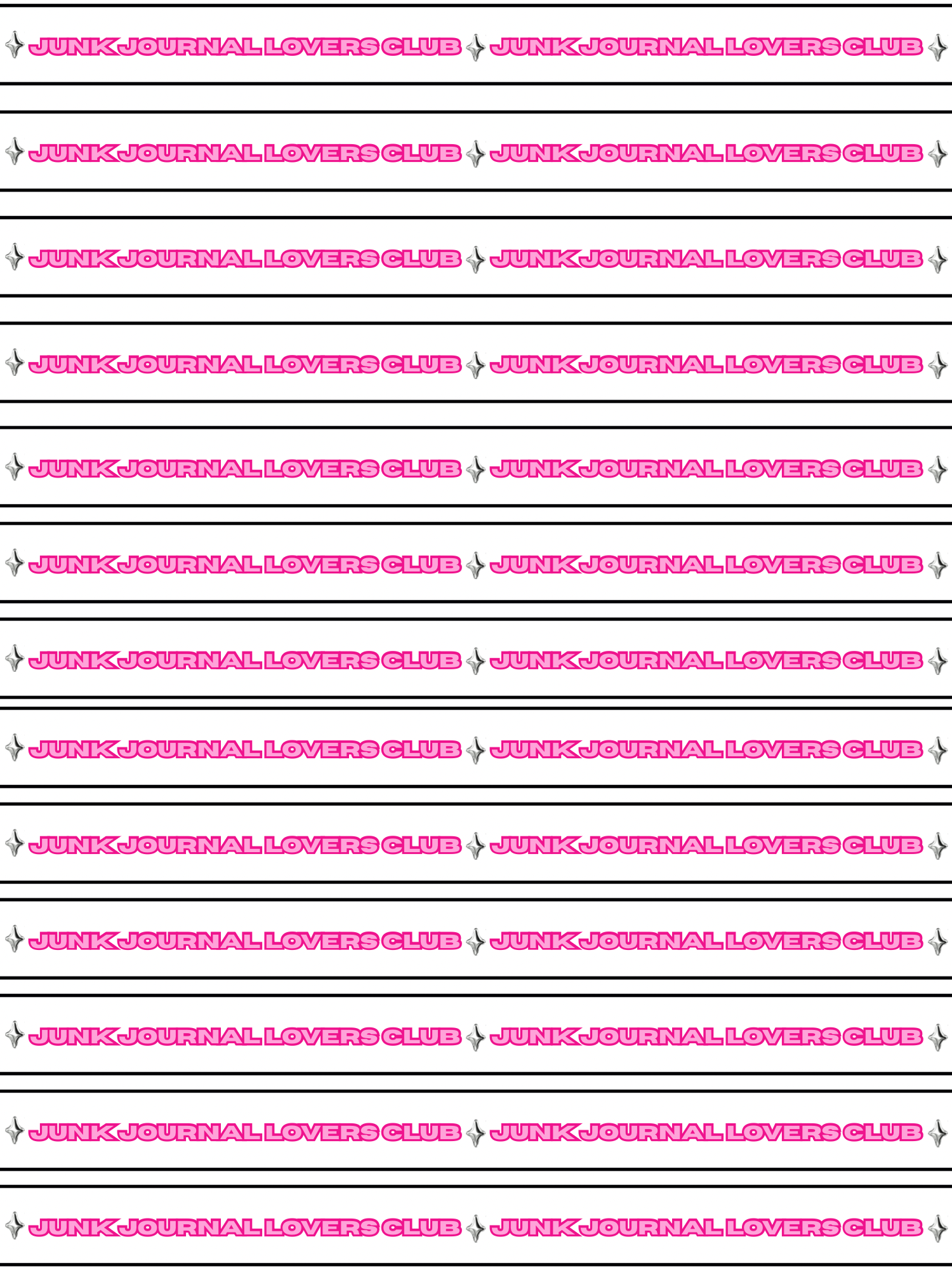 PINK LOVERS CLUB WASHI TAPE
