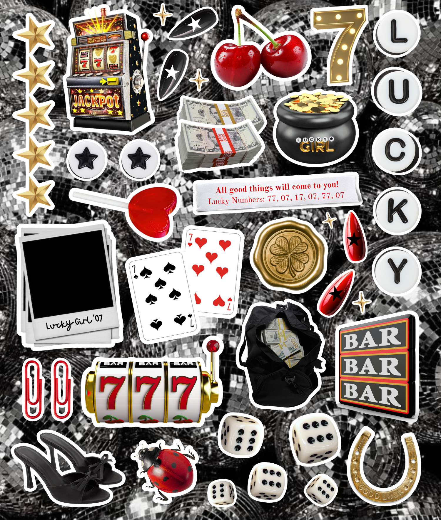 LUCKY GIRL 2.0 STICKER SHEET