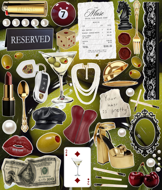 MARTINI MUSE SOCIAL CLUB STICKER SHEET
